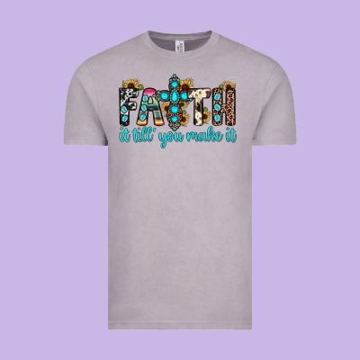 Faith It Till You Make It Vintage Tee Designed By Jahusdesignshop