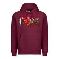 Burgundy Let all that you do be done in love i corinthians Premium Hoodie - HowdyJamesFarm