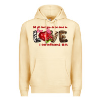 Pina Colada Let all that you do be done in love i corinthians Premium Hoodie - HowdyJamesFarm