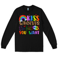 Black kiss whoever the fuck you want Long Sleeve Tee - LillyAllenDesigns