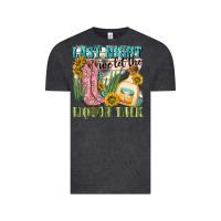Vintage Black last night we let the liquar talk Vintage Tee - NancyCooperArtShop