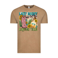 Vintage Coffee last night we let the liquar talk Vintage Tee - NancyCooperArtShop