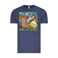 Vintage Denim last night we let the liquar talk Vintage Tee - NancyCooperArtShop