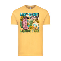 Vintage Mustard last night we let the liquar talk Vintage Tee - NancyCooperArtShop