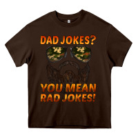 Chocolate Brown dad jokes you mean rad jokes Heavy Core Tee - Artiststas