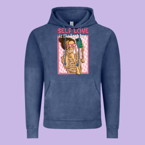 Self Love Is The Best Love Vintage Hoodie Designed By Maliassmallbusiness