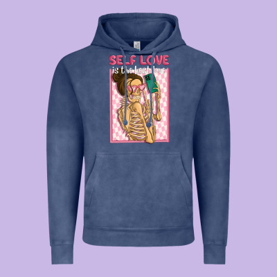Self Love Is The Best Love Vintage Hoodie Designed By Maliassmallbusiness