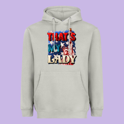 Thats My Lady 4th Of July Heavyweight Hoodie Designed By Cowgirlartshop