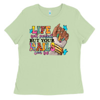 Matcha Life isn't perfect but your nails can be Ladies Tee - RanaPortraitStore