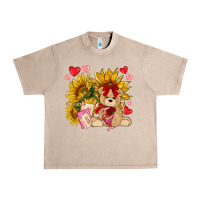 Valentines Day Sunflowers With Bear Hjf Urban Heavy Tee | Teevron