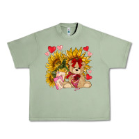 Oil Green valentines day sunflowers with bear hjf Urban Heavy Tee - NancyCooperArtShop