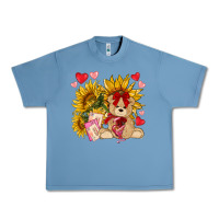 Pebble Blue valentines day sunflowers with bear hjf Urban Heavy Tee - NancyCooperArtShop