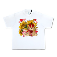White valentines day sunflowers with bear hjf Urban Heavy Tee - NancyCooperArtShop