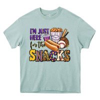 Arona i'm just here for the snacks baseball purple and g Heavy Core Tee - Jasminsmagicworld