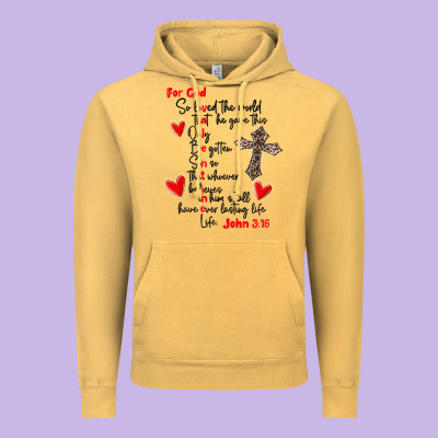 For God So Loved The World Vintage Hoodie Designed By Maliassmallbusiness