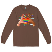 Chestnut lgbtq pride hands Long Sleeve Tee - LillyAllenDesigns