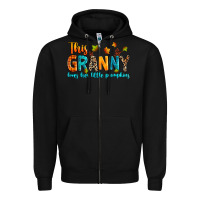 Black customized this granny loves her little pumpkins Zipper Hoodie - texasbilliewilder