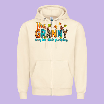 Customized This Granny Loves Her Little Pumpkins Zipper Hoodie Designed By Texasbilliewilder