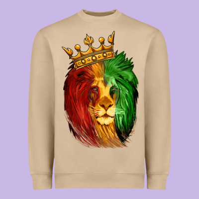 Juneteenth Lion King Heavyweight Sweatshirt Designed By Lillyallendesigns