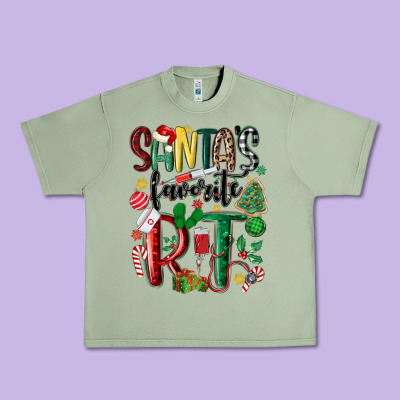 Santas Favorite Rt Nurse Urban Heavy Tee Designed By Maliassmallbusiness