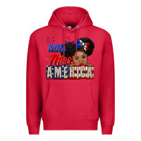 Cardinal little miss america black girl peekaboo Premium Hoodie - CowGirlArtShop
