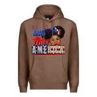 Chestnut little miss america black girl peekaboo Premium Hoodie - CowGirlArtShop