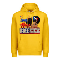 Lemon little miss america black girl peekaboo Premium Hoodie - CowGirlArtShop
