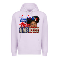 Lilac little miss america black girl peekaboo Premium Hoodie - CowGirlArtShop