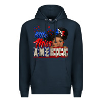 Navy little miss america black girl peekaboo Premium Hoodie - CowGirlArtShop