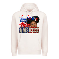 Pale Pink little miss america black girl peekaboo Premium Hoodie - CowGirlArtShop