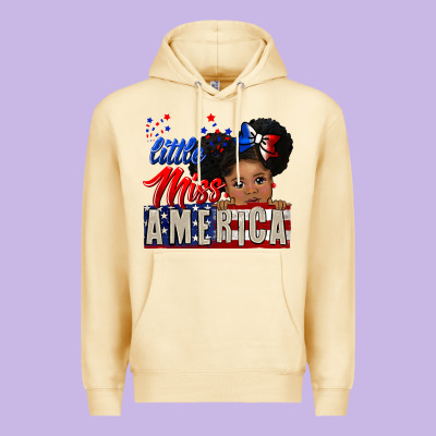 Little Miss America Black Girl Peekaboo Premium Hoodie Designed By Cowgirlartshop