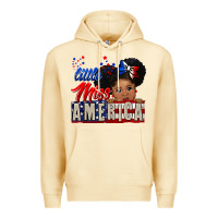 Pina Colada little miss america black girl peekaboo Premium Hoodie - CowGirlArtShop
