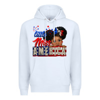 White little miss america black girl peekaboo Premium Hoodie - CowGirlArtShop
