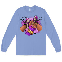 Colony Blue Halloween afro sneakers Long Sleeve Tee - RanaPortraitStore