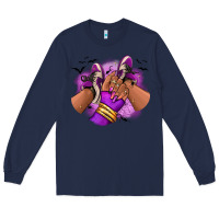 Navy Halloween afro sneakers Long Sleeve Tee - RanaPortraitStore