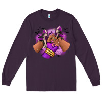 Plum Halloween afro sneakers Long Sleeve Tee - RanaPortraitStore