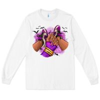 White Halloween afro sneakers Long Sleeve Tee - RanaPortraitStore