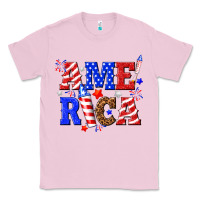 Bubblegum Pink America Classic Tee - NancyCooperArtShop
