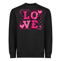 Black Love leopard frame Heavyweight Sweatshirt - LillyAllenDesigns