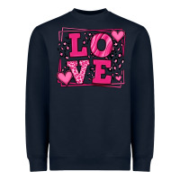 Navy Love leopard frame Heavyweight Sweatshirt - LillyAllenDesigns