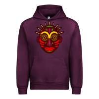 Mauve Wine african masks 2 Urban Hoodie - BundleAndBundleShop