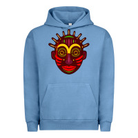 Pigment Pebble Blue african masks 2 Urban Hoodie - BundleAndBundleShop