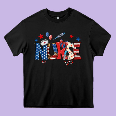 American Nurse Heavy Core Tee Designed By Bundleandbundleshop
