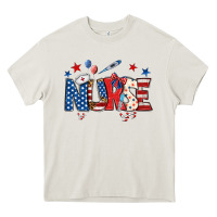 Cream american nurse Heavy Core Tee - BundleAndBundleShop