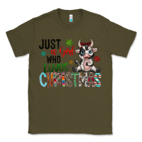 Army Green just a girl who loves christmas Classic Tee - CowhideDigitalArt