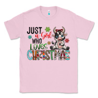 Bubblegum Pink just a girl who loves christmas Classic Tee - CowhideDigitalArt