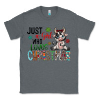 Charcoal Heather just a girl who loves christmas Classic Tee - CowhideDigitalArt