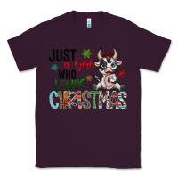 Plum just a girl who loves christmas Classic Tee - CowhideDigitalArt