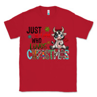 Red just a girl who loves christmas Classic Tee - CowhideDigitalArt