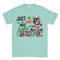 Seafoam just a girl who loves christmas Classic Tee - CowhideDigitalArt